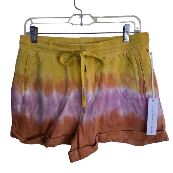 Young Fabulous & Broke NWT Parker Tie Dye Drawstring Shorts Size L - Picture 2 of 9